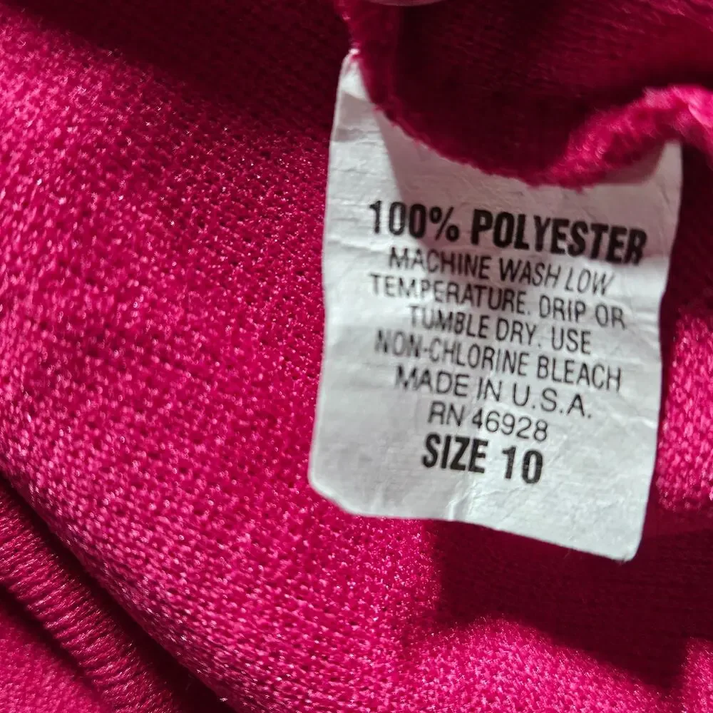 Vintage Pink Pull on Pencil Midi Skirt Size 10